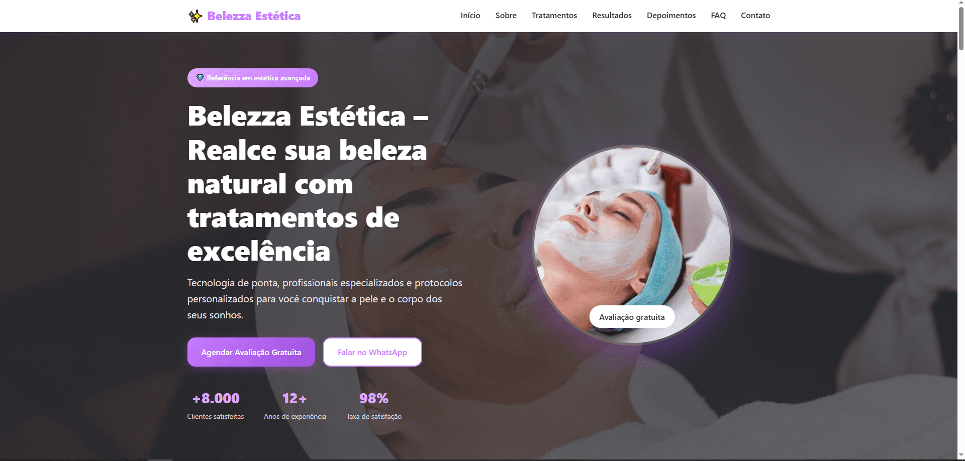 Home do site — Clínica de Estética