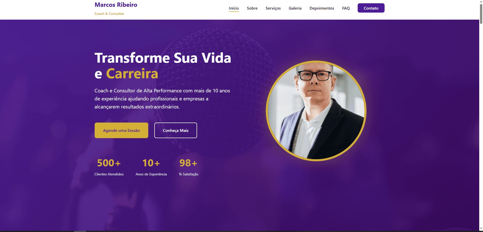 Home do site — Coach / Consultor