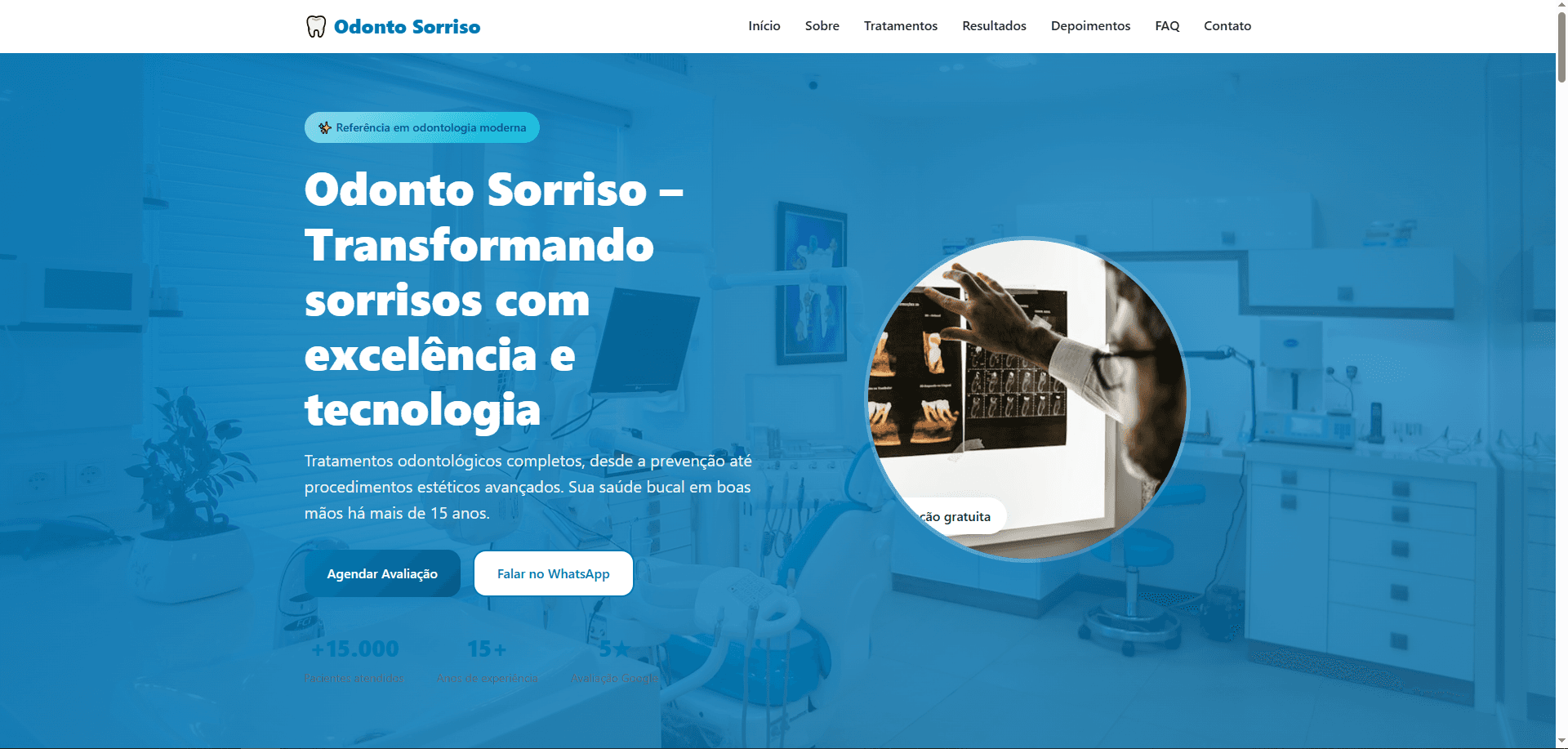 Home do site — Consultório Odontológico